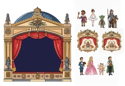 Whimsical Opera Stage Collage Kit – Classic Celebration & Fantasy Characters
