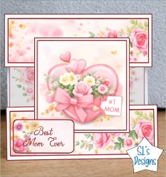 Watercolor Mothers Day Topper With Heart