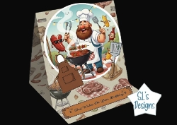 cup1428774_135813 - Fun BBQ Chef Birthday Card – Humorous Grilling Theme with Cute Food Characters