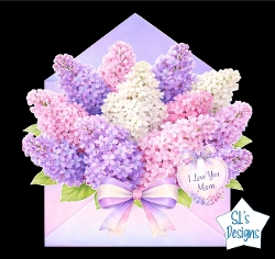 Lilac Bouquet Card Topper