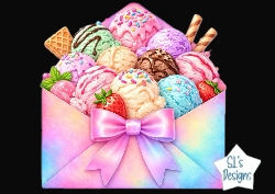 Pastel Ice Cream Envelope & Whimsical Sweet Treat Printable