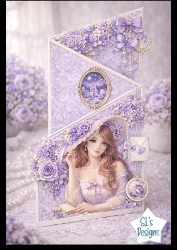 Vintage Lavender Lady & Enchanted Castle Card Topper