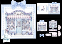 Pastel Bakery Shop Birthday Card Topper Kit