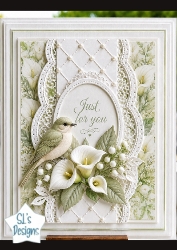 Calla Lily & Lily‑of‑the‑Valley Just for You Bird Card Topper
