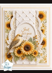 Sunflower & Little Bird Just for You Card Topper