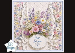 Wildflower Lace Just for You Card Topper