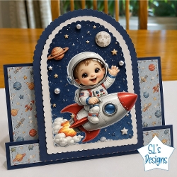 Baby Astronaut Card Topper