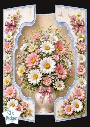 Elegant Pastel Daisy Floral Vase Topper