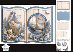 Baby Boy Nursery Book-Style Card Kit