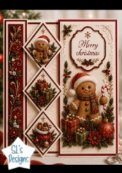 Gingerbread Christmas Diamond Trio