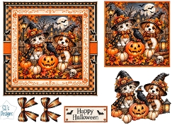 cup1464364_135813 - Halloween Kitten & Puppy – Pumpkin Lantern Spooky Topper