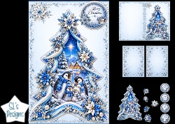 Penguin Family Christmas Tree Card Kit – Frosty Winter Topper