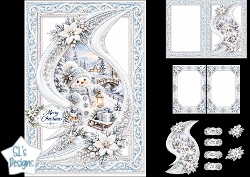 Winter Snowman Christmas Scenic