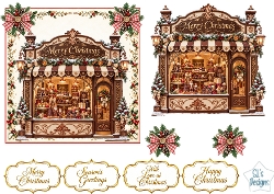 Luxury Christmas Chocolate & Sweet Shop Decoupage Topper Kit