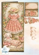 Vintage Floral Dress Card Topper & Girly Accessories Embellishment Kit