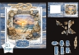 Nautical Welcome Aboard Sunset Birthday Card Kit with Coastal Toppers