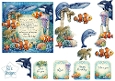 Underwater Birthday Card Topper with clown fish