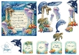 Underwater Birthday Card Topper with jellyfish