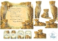 Cheetah Savanna Birthday Card Topper with Wildlife Elements