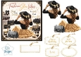 Luxury Black & Gold Fashion Girl Topper with Glam Tags, Roses & Motivational Panels