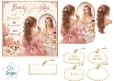 Luxury Pink Beauty Vanity Topper with Glam Girl, Makeup, Tags & Affirmation Panels