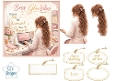Luxury Pink Girl Boss Desk Topper with Laptop, Roses, Tags & Motivational Panels