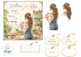 Wellness Indoor Garden Topper with Girl Watering Plants, Greenery, Tags & Positive Panels