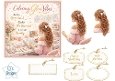 Relaxing Coloring Desk Topper with Girl, Art Supplies, Tags & Mindfulness Panels