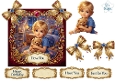 Luxury Boy & Teddy Bear Topper with Gold Frame, Jewels, Bows & Sentiments 1