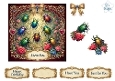 Luxury Beetle & Floral Topper with Gold Frame, Jewels, Bows & Sentiments