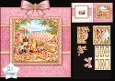 Luxury Beach Glam Card Topper – Pink Camera, Perfume & Tropical Scene