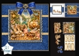 Luxury Fantasy Card Topper – Magical Carriage, Blue Bow & Glam Accessories