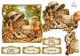 Luxury Tropical Fashion Card Topper – Leopard Print Accessories, Exotic Wildlife & Gold Décor