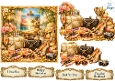 Luxury Tropical Art Studio Card Topper – Beach Painting, Glam Accessories & Gold Décor