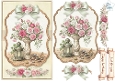 Vintage Rose Vase & Lantern Birthday Card Topper