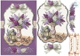Vintage Lilac Vase & Lantern Birthday Card Topper