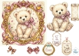 Vintage Teddy Bear & Honey Jar Card Topper