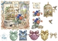 Vintage Birdcage Mothers Day Topper with Florals, Hummingbird & Sentiment Badges