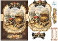 Pirate Treasure Chest & Skull Card Topper with Ships, Swords and Nautical Embellishments