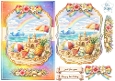 Rainbow Beach Sandcastle Card Topper with Whale, Umbrella and Summer Embellishments