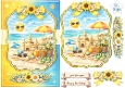 Sunny Beach Sandcastle Card Topper with Dolphin, Flowers and Summer Embellishments