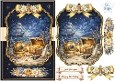 Moonlit Ocean Treasure Chest Card Topper with Sailing Ship, Coral and Nautical Embellishments