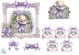 Lavender Garden Gate Card Topper Set with Bows, Mini Panels & Sentiment Tags