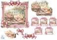 Pink Rose Garden Card Topper Set with Bows, Mini Panels & Sentiment Tags