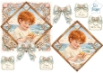 Vintage Seaside Child Topper Set – Blue Coastal Frame, Shells & Sentiment Tags 2