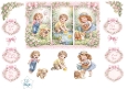 Pastel Vintage Children & Pets Garden Toppers – Floral Lace Card Front with Sentiments 4