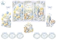 Pastel Birthday Party Bear & Bunny Toppers – Blue Lace Cakes & Gifts Card Front with Sentiments 2