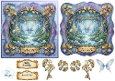 Enchanted Forest Butterfly Card Topper – Luxury Gold Ginkgo Frame & Magical Woodland Scene 1