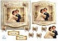 Wedding Couple Luxury Gold Frame Card Topper – Elegant Bride & Groom Design for Marriage Celebrations