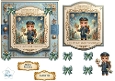 Prince Explorer Birthday Card Topper – Magical Blue & Gold Adventure Theme for Boys